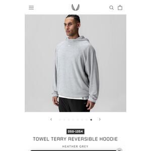ASRV Towel Terry Reversible Hoodie Performance Wear Athleisure Size XS